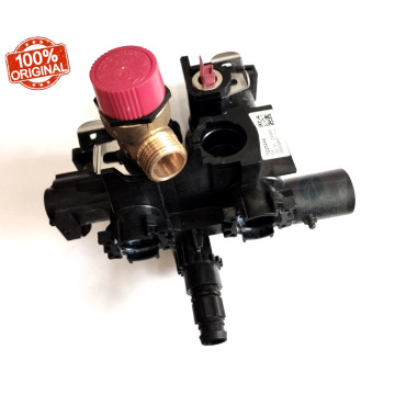 711033600 Гідроблок лівий (група подачі) в зборі BAXI Fourtech, ECO5 Compact, ECO4S / WESTEN Pulsar D (оригінал)